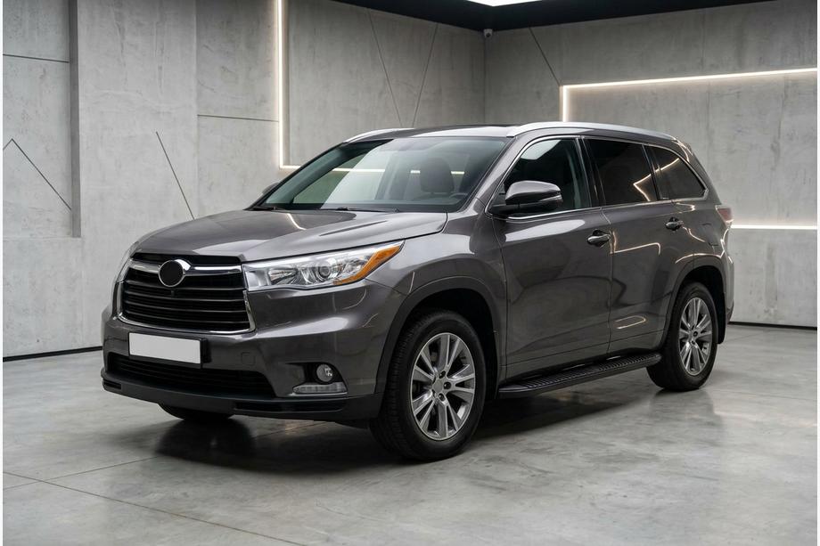 Toyota Highlander 2013–2019 Stranski pragovi Tayga Black (2 kosa, aluminij) Image