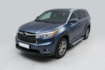 Toyota Highlander 2013–2019 Bočne stopnice New Vision Grey (2 kos, aluminij) fotografija 1