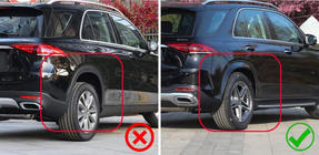 Mercedes GLE W167 2018– Blatne zavesice Premium (barvani razširitveni dodatki blatnikov, izvedba brez stranskih stopnic, 4 kosi) fotografija 4