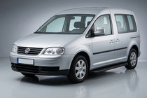 Volkswagen Caddy 2004–2010 Stranski pragovi Tayga Black (2 kosa, aluminij) fotografija 1