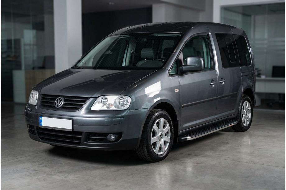 Volkswagen Caddy 2004–2010 Stranske stopnice BlackLine (2 kos, aluminij) Image