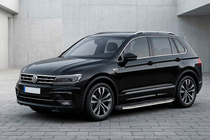 Volkswagen Tiguan 2016–2023 Stranske stopnice BlackLine (2 kos, aluminij) fotografija 1