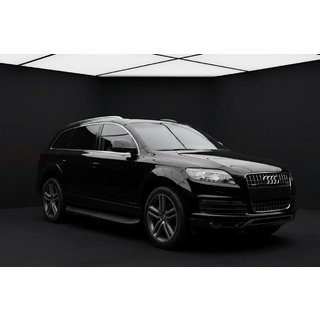 Stranski pragovi Tayga Black (2 kosa, aluminij) Audi Q7 2005–2015 fotografija 1
