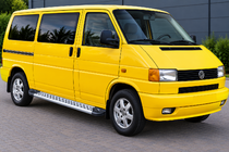 Volkswagen T4 Transporter 1990–2003 Bočne stopnice New Vision Grey (2 kos, aluminij) Dolga medosna razdalja fotografija 1