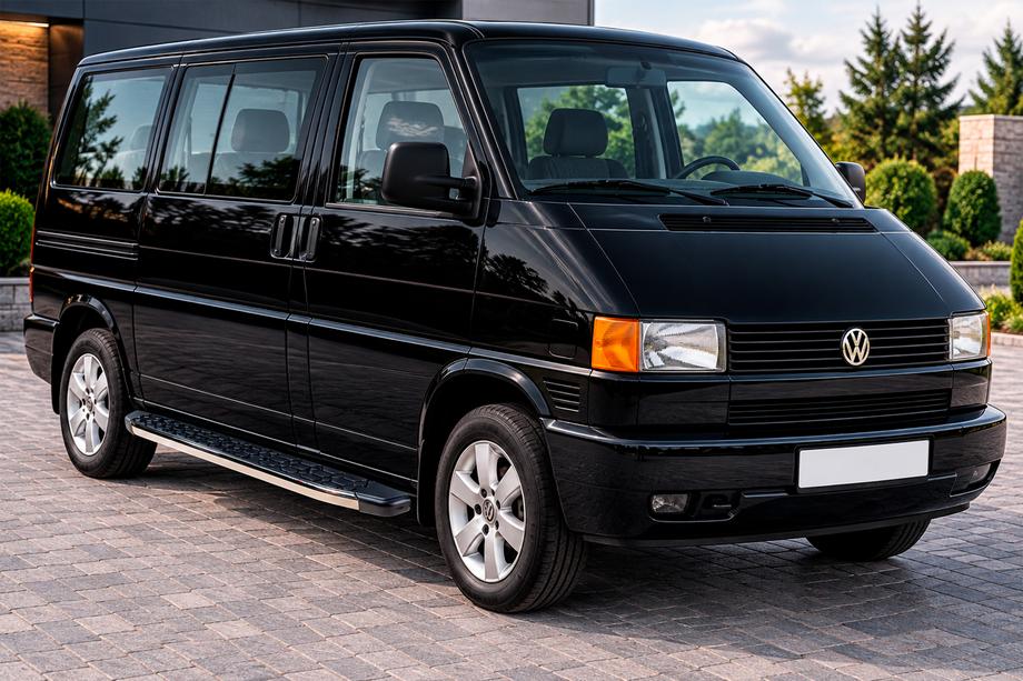Volkswagen T4 Caravelle/Multivan 1990–2003 Stranske stopnice BlackLine (2 kos, aluminij) Image