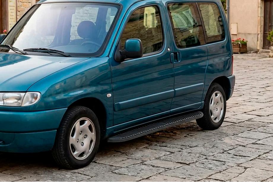 Peugeot Partner 1996–2008 Stranski pragovi Tayga Black (2 kosa, aluminij) Image