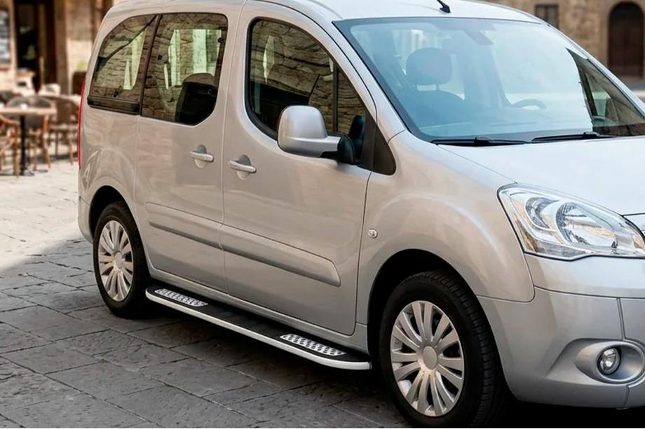 Peugeot Partner Tepee 2008–2018 Bočne stopnice Tayga V2 (2 kosa, aluminij) Image