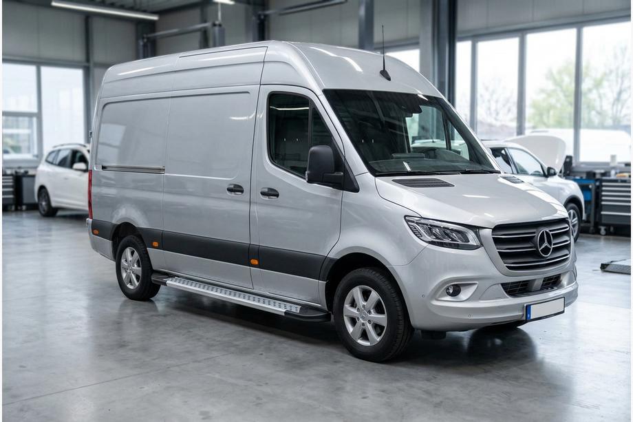 Mercedes Sprinter W907/W910 2018– Bočne stopnice New Vision Grey (2 kos, aluminij) Image