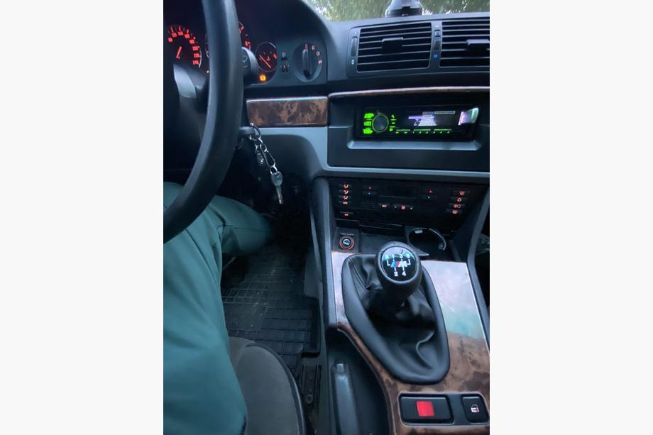 BMW serije 5 E39 1996–2003 Manšeta prestavne ročice + prestavna ročica OEM (umetno usnje) Fotografija 5