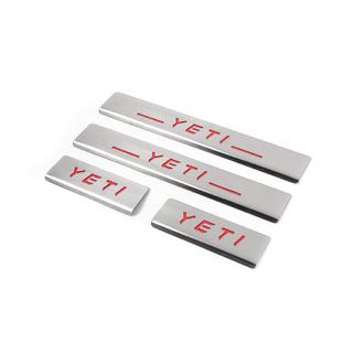 Nerjaveče obloge pragov Carmos V2-RED (4 kosi) Skoda Yeti 2009–2017 fotografija 2