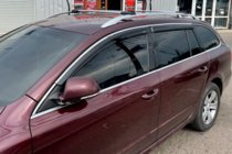 Skoda Superb 2009–2015 Deflektorji oken s kromirano letvico SW (4 kosi, HIC) fotografija 2