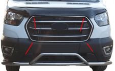Ford Transit 2014– Okvir maske (2019+, 4 kosi, nerjaveče jeklo) fotografija 1