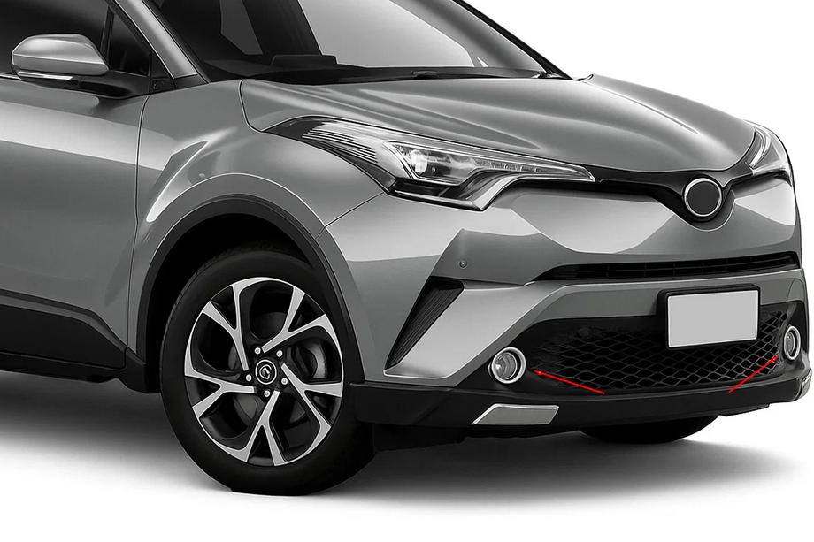 Toyota C-HR 2016–2023 Okrasni pokrovi za meglenke (2 kosa, nerjaveče jeklo) Image