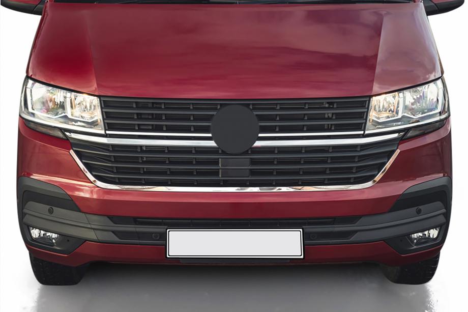 Volkswagen T6 2015–2024 Kromirana letev pod masko 2019+ (1 kos, nerjaveče jeklo) Fotografija 1