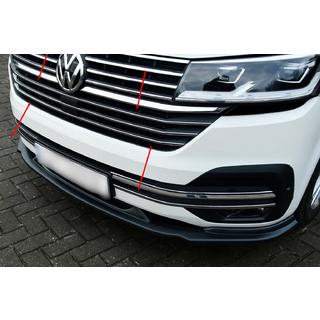 Kromirane letvice za masko 2019+ (5 kos, nerjaveče jeklo) Volkswagen T6 2015–2024 fotografija 1