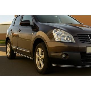 Dvojne bočne cevi (2 kosa, nerjaveče jeklo) Nissan Qashqai 2007–2010 fotografija 1