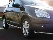 Nissan Qashqai 2010–2014 Dvojne bočne cevi (2 kosa, nerjaveče jeklo) fotografija 3
