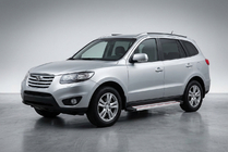 Hyundai Santa Fe 2 2006–2012 Bočne stopnice Maya Red-Grey (2 kos, aluminij) fotografija 1