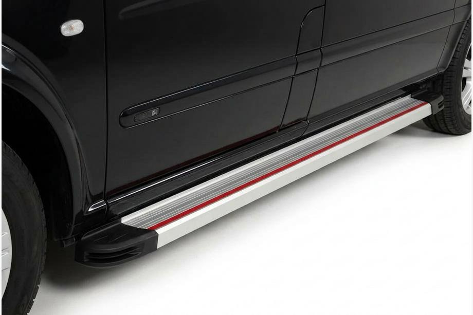 Mercedes Vito/V-razred W447 2014– Bočne stopnice Maya Red-Grey (2 kos, aluminij) Dolga (ExtraLong) Image
