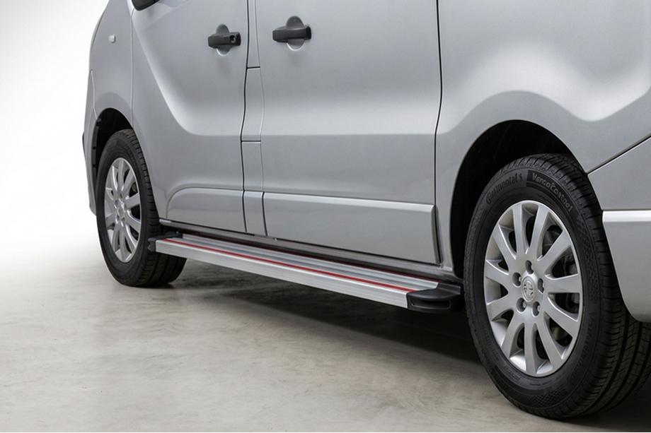 Renault Trafic 2015– Bočne stopnice Maya Red-Grey (2 kos, aluminij) Dolga Image