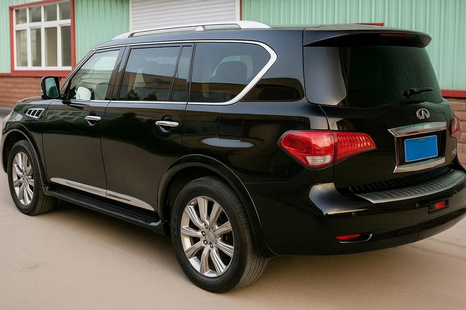 Nissan Patrol Y62 2010–2024 Zaščitne letve vrat (4 kosi, kromirane) Fotografija 1