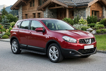 Nissan Qashqai 2010–2014 Stranski pragovi Tayga Black (2 kos, aluminij) fotografija 1