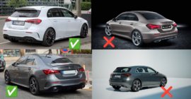 Mercedes A-class W177 2018– Premium AMG / A35 blatne zavese (4 kos) fotografija 3