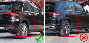 Mercedes GLE W167 2018– Premium blatniki proti škropljenju (nepobarvani razširitveni dodatki blatniških lokov, model brez stranskih stopnic, 4 kosi) fotografija 2