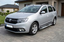 Dacia Logan MCV 2013–2020 Mevsim Grey bočne stopnice (2 kos, aluminij) fotografija 1