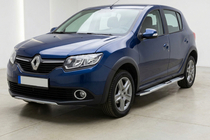 Dacia Sandero 2013–2020 Mevsim Grey bočne stopnice (2 kos, aluminij) fotografija 1