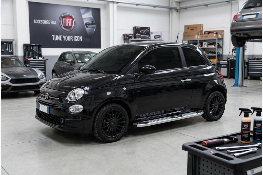 Fiat 500/500L 2013–2022 Mevsim Grey bočne stopnice (2 kos, aluminij) Image