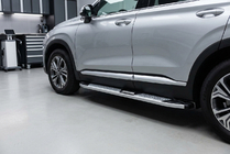 Hyundai Santa Fe 4 2018–2023 Mevsim Grey bočne stopnice (2 kos, aluminij) fotografija 1