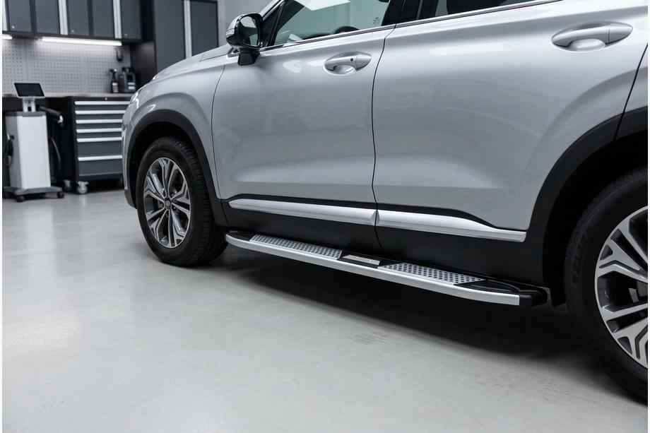 Hyundai Santa Fe 4 2018–2023 Mevsim Grey bočne stopnice (2 kos, aluminij) Image