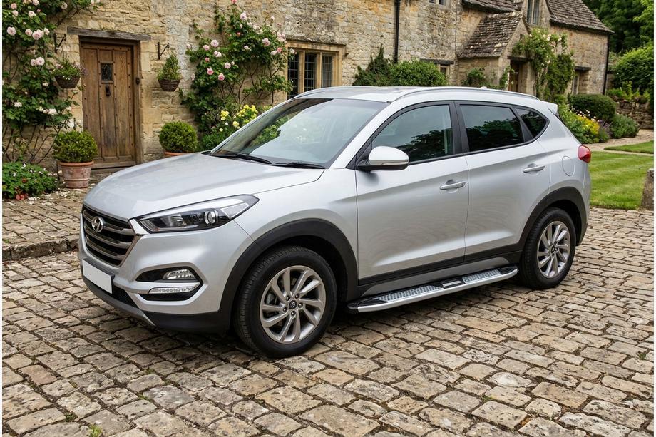 Hyundai Tucson TL 2016–2021 Mevsim Grey bočne stopnice (2 kos, aluminij) Image
