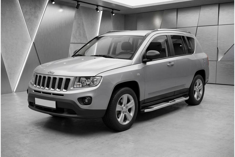 Jeep Compass 2006–2016 Mevsim Grey bočne stopnice (2 kos, aluminij) Image