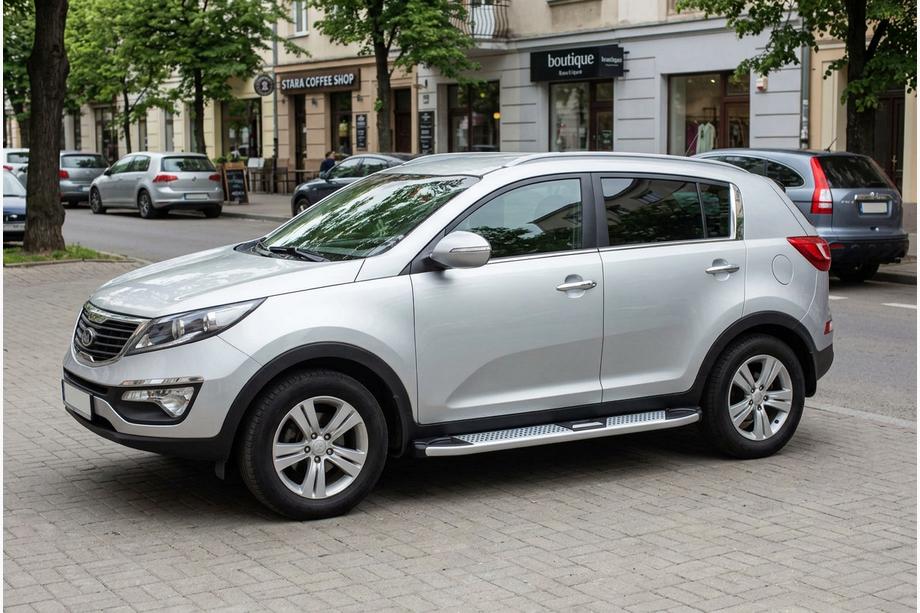 Kia Sportage 2010–2015 Mevsim Grey bočne stopnice (2 kos, aluminij) Image