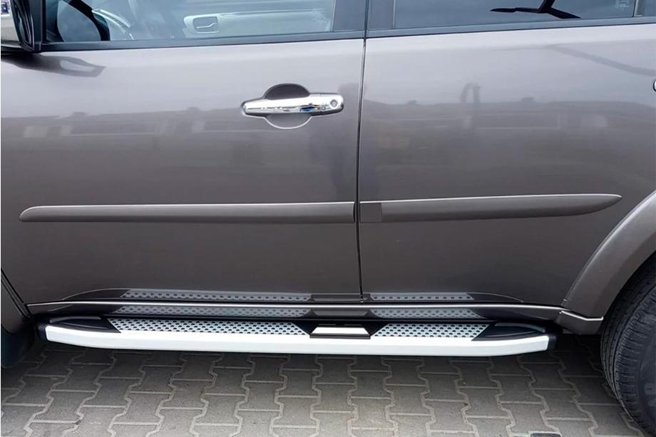 Mitsubishi Pajero Sport 2008–2015 Mevsim Grey bočne stopnice (2 kos, aluminij) Fotografija 1