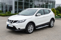 Nissan Qashqai 2014–2021 Mevsim Grey bočne stopnice (2 kos, aluminij) fotografija 1