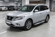 Nissan Pathfinder R52 2012–2021 Mevsim Grey bočne stopnice (2 kos, aluminij) fotografija 1
