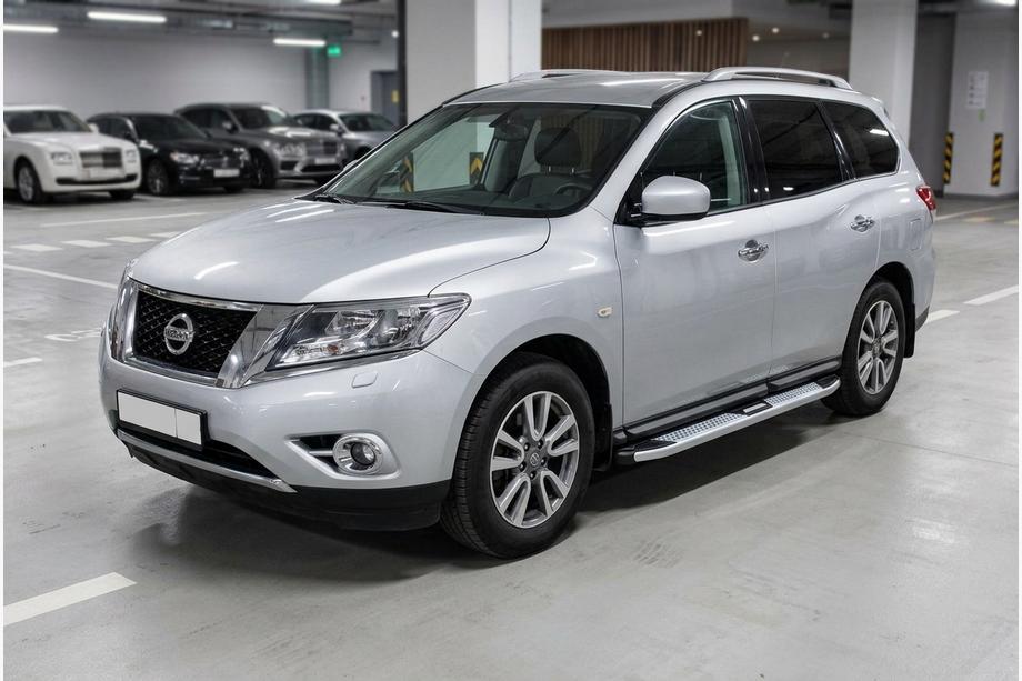 Nissan Pathfinder R52 2012–2021 Mevsim Grey bočne stopnice (2 kos, aluminij) Image