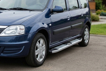 Renault Logan MCV 2005–2013 Mevsim Grey bočne stopnice (2 kos, aluminij) fotografija 3