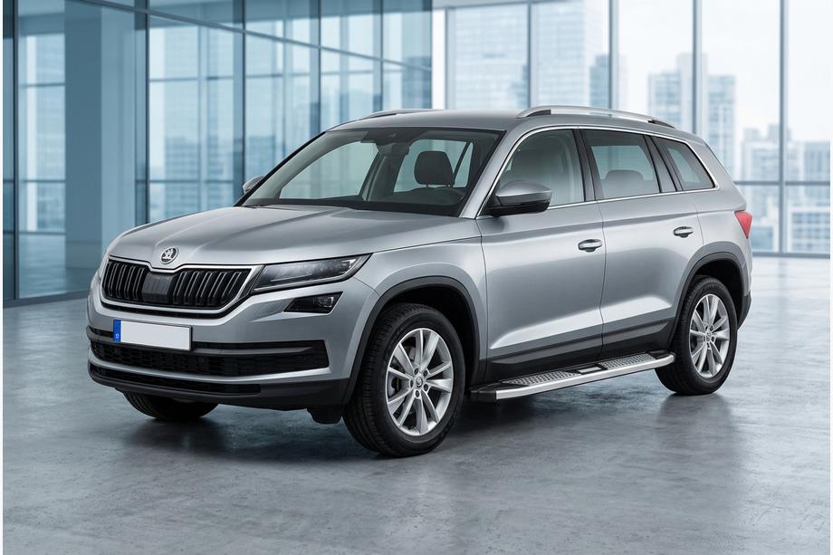 Skoda Kodiaq 2016–2023 Mevsim Grey bočne stopnice (2 kos, aluminij) Image