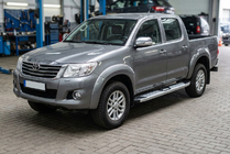 Toyota Hilux 2006–2015 Mevsim Grey bočne stopnice (2 kos, aluminij) fotografija 1
