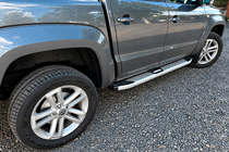 Volkswagen Amarok 2010–2022 Mevsim Grey bočne stopnice (2 kos, aluminij) fotografija 1