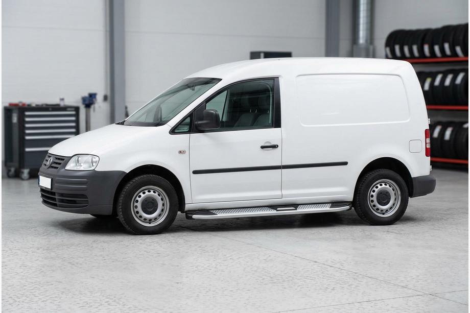 Volkswagen Caddy 2004–2010 Mevsim Grey bočne stopnice (2 kos, aluminij) Maxi medosna razdalja Image