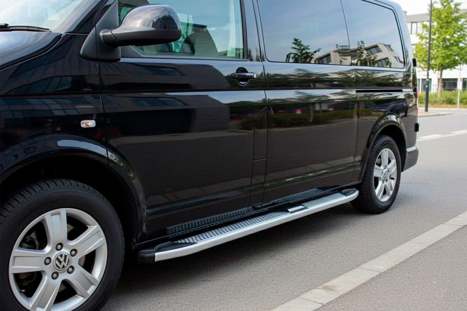 Volkswagen T5 2010–2015 Mevsim Grey bočne stopnice (2 kos, aluminij) Dolga medosna razdalja Image