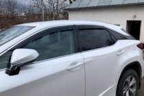 Lexus RX 2016–2022 Vetrni deflektorji za okna s kromirano letvico Short (4 kosi, HIC) fotografija 4