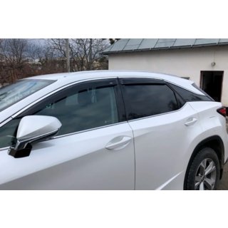 Vetrni deflektorji za okna s kromirano letvico Short (4 kosi, HIC) Lexus RX 2016–2022 fotografija 4