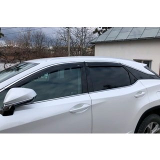 Vetrni deflektorji za okna s kromirano letvico Short (4 kosi, HIC) Lexus RX 2016–2022 fotografija 2