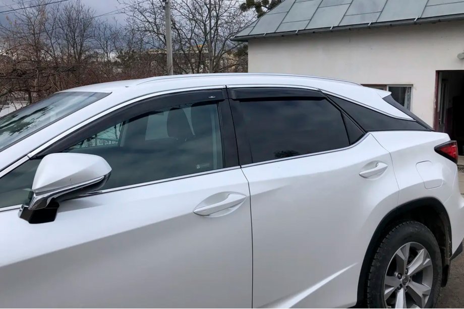 Lexus RX 2016–2022 Vetrni deflektorji za okna s kromirano letvico Short (4 kosi, HIC) Image
